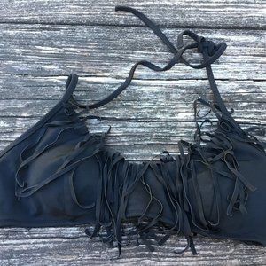 Victoria's Secret Women's Black Fringe Bikini Top  Size M